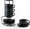 JIEMEI HOME Porcelain Stackable Espresso Cups by JHJIEMEIHOME