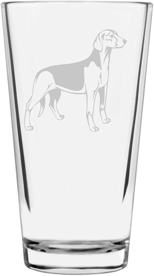 Serbian Tricolour Hound Custom Personalized Dog Themed Etched All Purpose 16oz Pint Glass