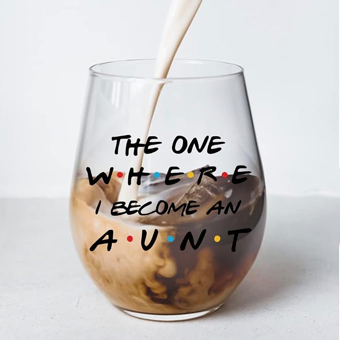 Perfectinsoy The One Where I Become an Aunt Wine Glass Gift Box, Wine Glass - Image 3