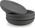 Elanze Designs Bistro Glossy Ceramic 8.5 inch Shallow Pasta Dinner Bowls Set of by ElanzeDesigns