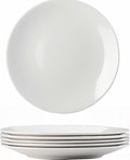 White Bone China Dessert Plates 8.5 Inch Set of 6 Microwave Dishwasher Safe | by Ygmackin