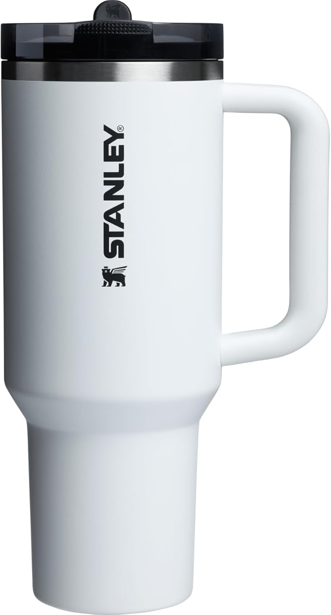 STANLEY Quencher ProTour Flipstraw Tumbler, 40 oz, Chalk | Built-In Straw & by Unknown