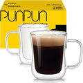 PunPun Coffee 12oz.350ml Glass Mugs Espresso Cups Coffee Glass Cups Champagne by PunPun