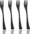 JASHII 18/10 Stainless Steel 4 Piece Mirror Polished Black Cake Fork Pie Fork by JASHII