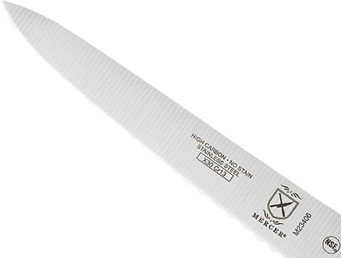 Mercer Culinary M23406 Millennia Black Handle, 6-Inch Wavy Edge, Utility Knife - Image 2