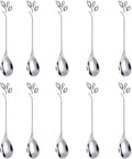AnSaw Elegant Silver Leaf Coffee Spoons by AnSaw