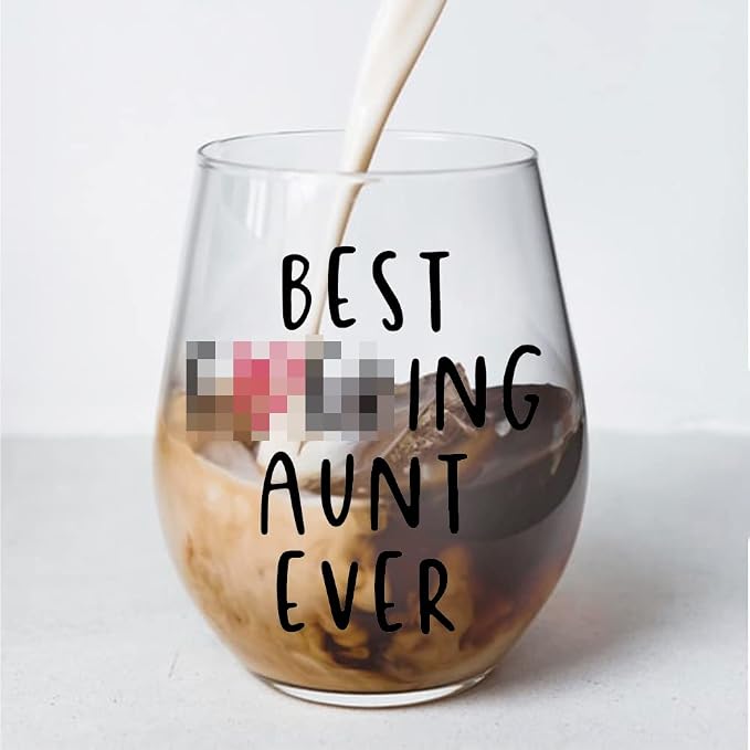 Perfectinsoy Best Aunt Ever Wine Glass - Image 3