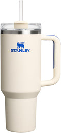 STANLEY Quencher H2.0 Flow State Tumbler, 40 oz, Cream Royal | Handle and Straw by Unknown