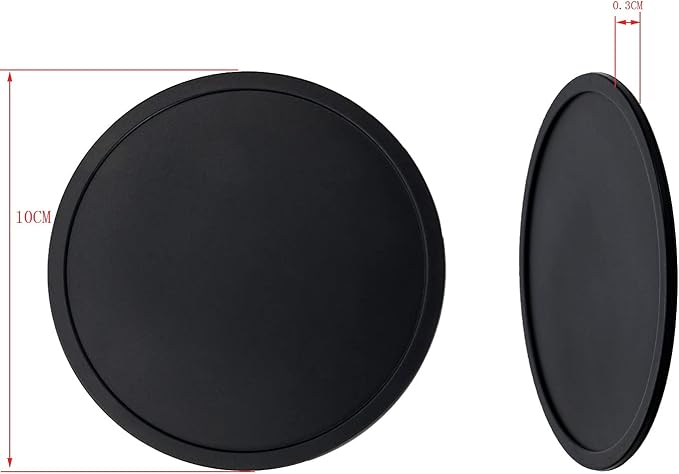 ONLYKXY 3 Pieces 3.93 Inch Silicone Coasters, Round Coasters - Image 3