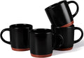 E-far Ceramic Coffee Mug Set of 4, 12oz Stoneware Coffee Cup by E-far