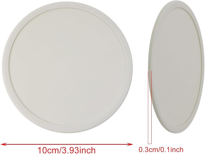 ONLYKXY 3 Pieces 3.93 Inch Silicone Coasters, Round Coasters - Image 2