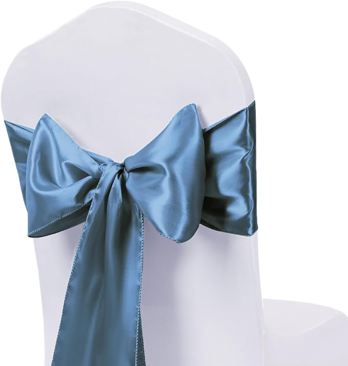 Dusty Blue Satin Table Runner 10 Pack - Image 6