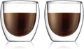 Bodum Double Wall Glasses pack of 2 PAVINA - 250ml Coffee Cups - Dishwasher by Bodum