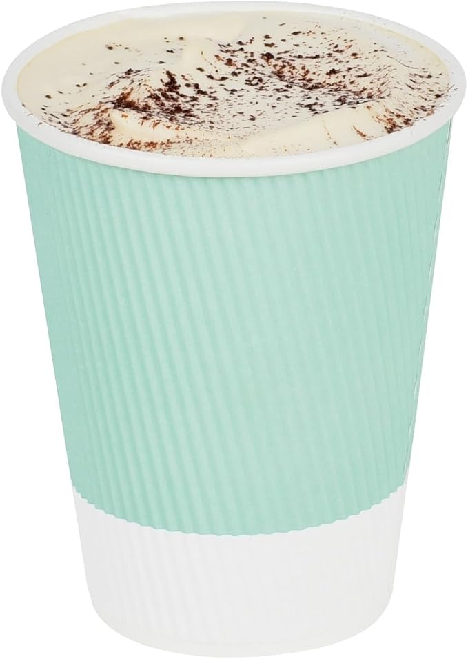 Restaurantware 12 Ounce Ripple Wall Disposable Coffee Cups, 500 Insulated by Restaurantware