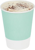Restaurantware 12 Ounce Ripple Wall Disposable Coffee Cups, 500 Insulated by Restaurantware