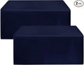 HolidayIdeas Fitted Navy Table Covers - 96 x 30 Inch - 2 Pack Rectangle Tablecloths for 8 Foot Tables, Polyester Fabric Tablecloth for Parties, Holiday Dinner, Wedding, Trade Show