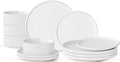 12 Piece Ceramic Plates and Bowls Sets by Shrynxal