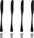JASHII 18/10 Stainless Steel 4 Piece Mirror Polished Black Butter Knife Bagels by JASHII