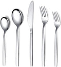 Berglander Flatware Set 40 Pieces, Stainless Steel Flatware Set, Silverware Set Service For 8