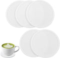 5-Pack White Silicone Coasters, Non-Slip Drink Coasters by Unknown