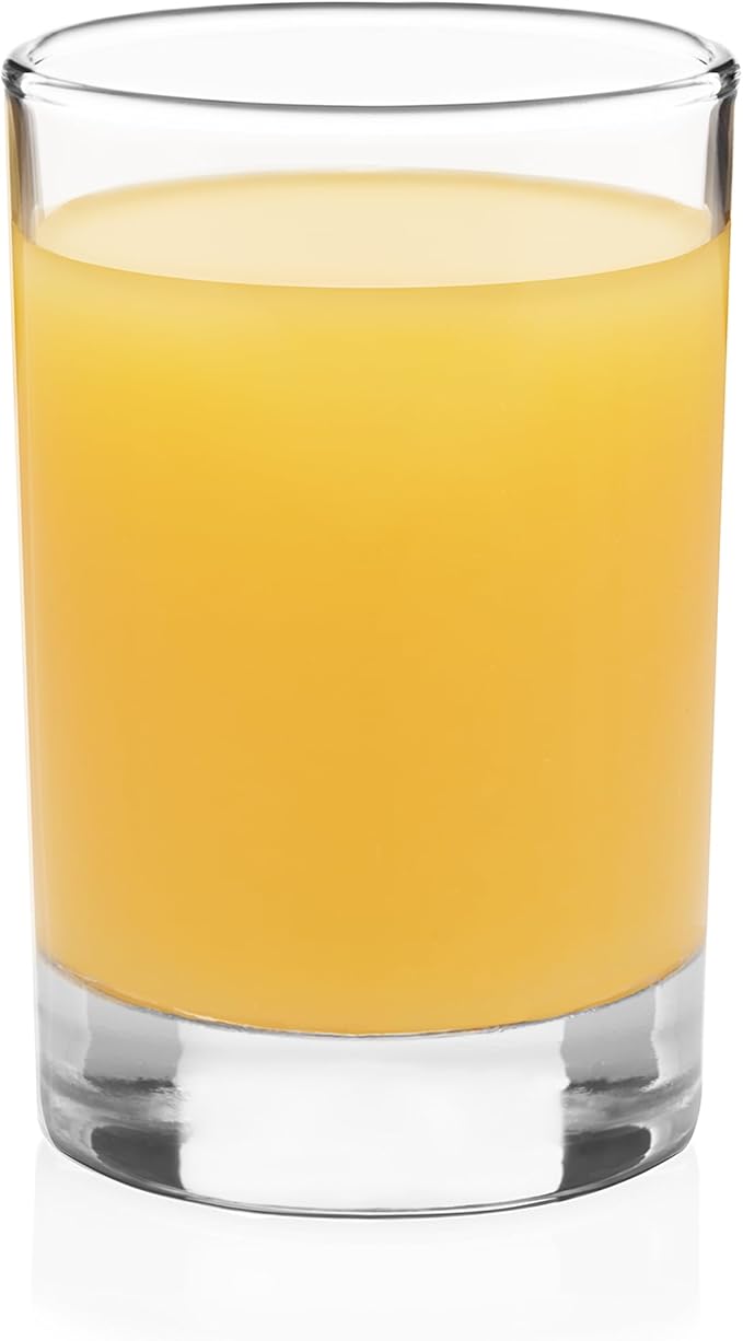 Libbey Fruit Juice Glasses, Heavy Base Glass Drinking Glasses Set of 8 by Libbey