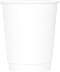 Karat 8 oz Double-Wall Insulated Coffee Cup White Disposable Paper Hot Cup by Karat