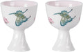KAMMAK Tea Cup Set of 2 Small Tea Cups 1.4oz White Porcelain Tea Cup Set by KAMMAK