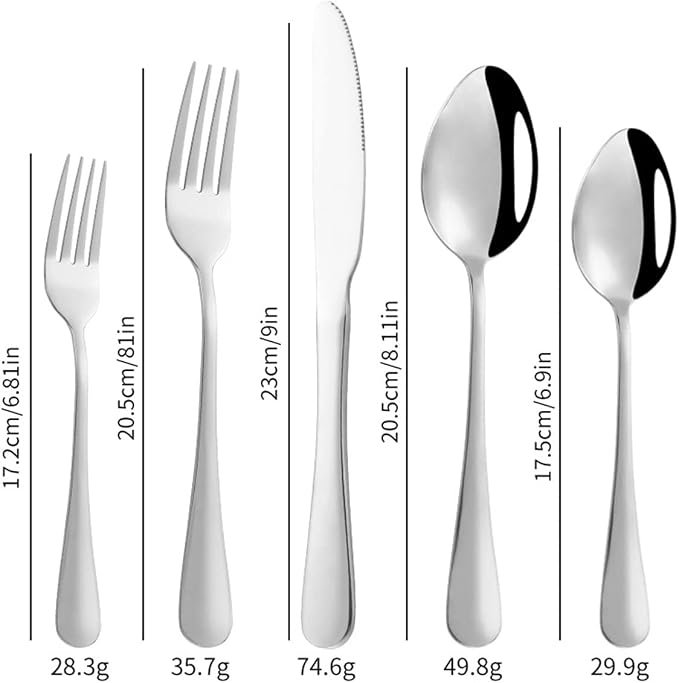 Stainless Steel Customized Flatware Set, Engraving Name Knife Forks Spoon - Image 2