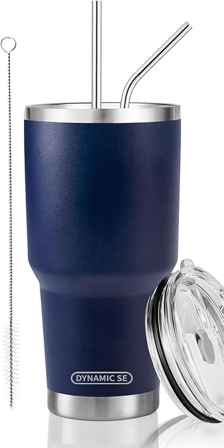 D·S 30 oz Navy Tumbler Double Wall Vacuum Insulated Travel Coffee Mug | Double by D%C2%B7STUMBLER
