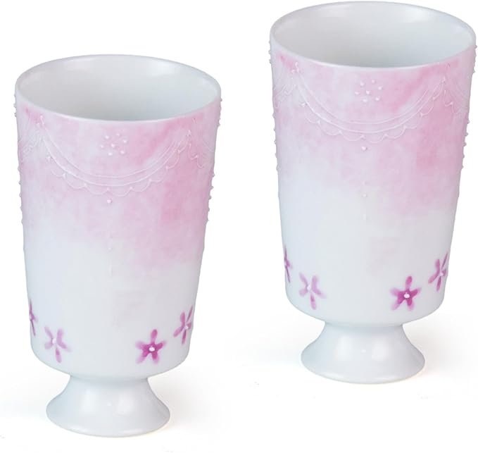KAMMAK Ceramic Tea Cups Set of 2, 2.2 oz, Vintage Small Teacups, 704N | Hand by KAMMAK