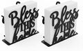 2Pack Napkin Holder for Table, Modern Metal Black Napkin Holders for Kitchen by Ricomboo