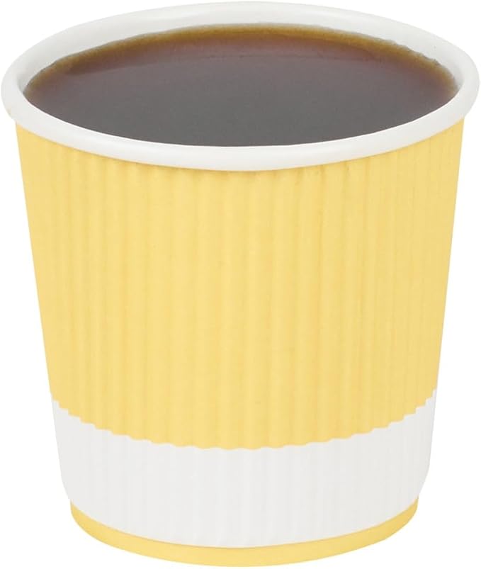 4 oz Light Yellow Paper Coffee Cup by Restaurantware