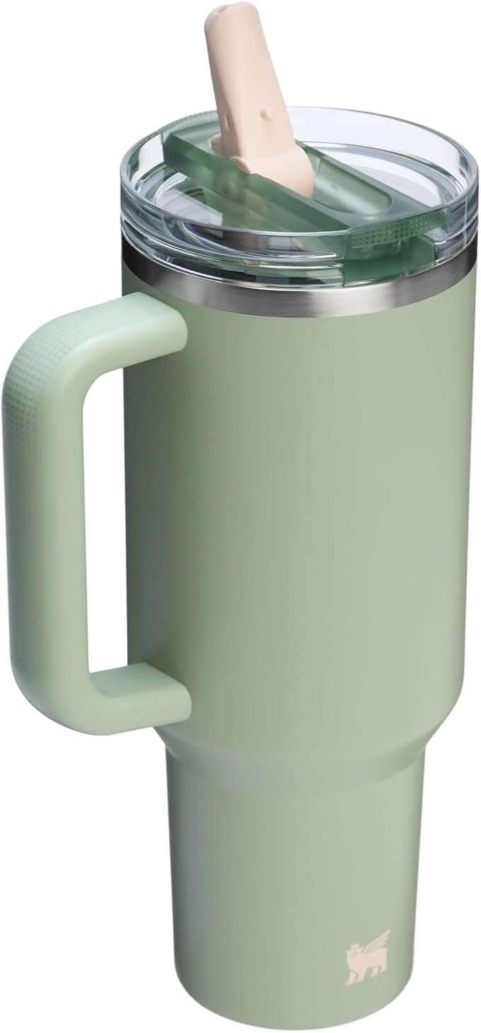 STANLEY Quencher ProTour Flipstraw Tumbler, 40 oz, Lichen | Built-In Straw & - Image 3