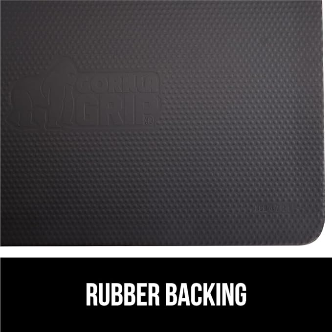 GORILLA GRIP Comfortable Cushioned Kitchen Mats for Floor, Waterproof and Stain Resistant Soft Top, 3/4 Inch Thick Ergonomic Standing Desk Anti Fatigue Mat, Foam Supports Ankles, Feet, 20x32, Charcoal