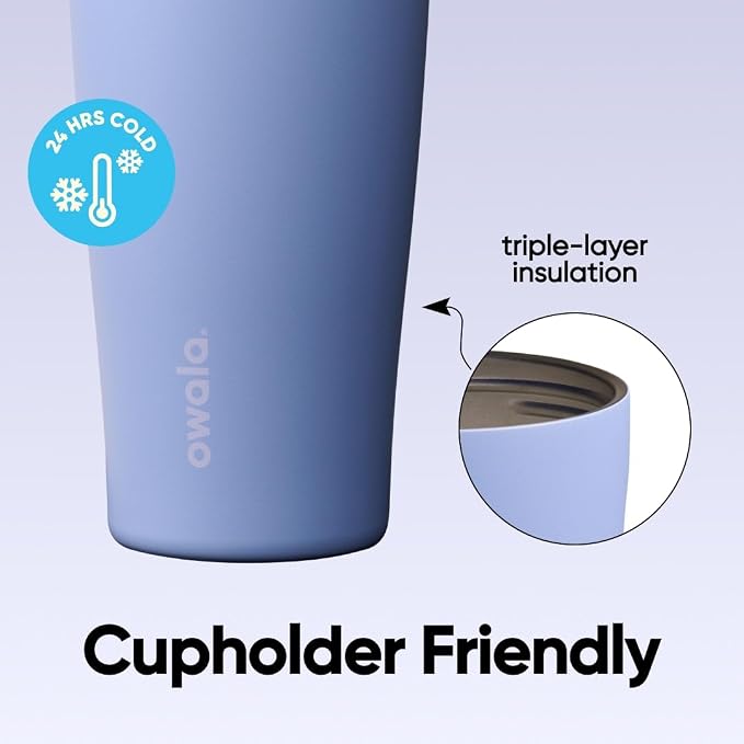 Owala FreeSip Tumbler Stainless Steel Water Bottle 40 oz Out of the Blue | - Image 5