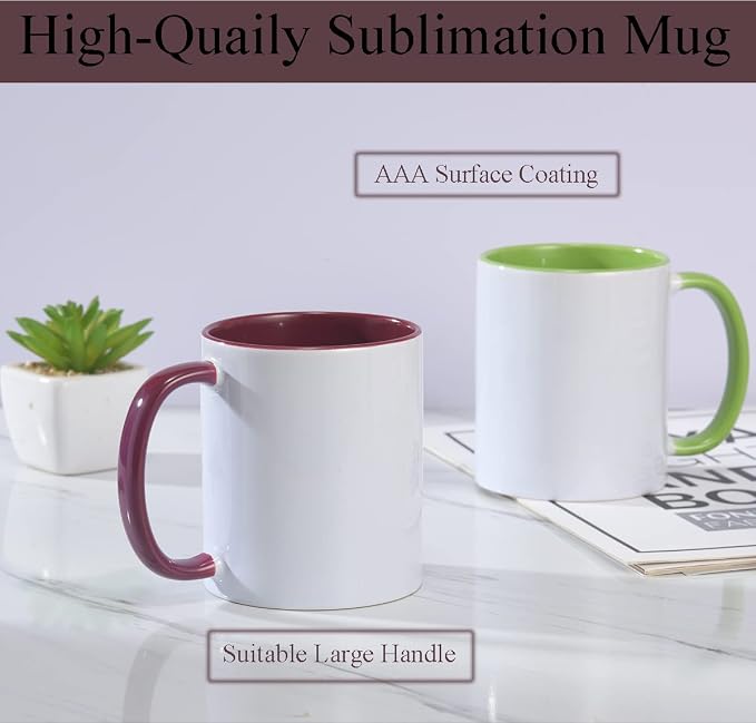 ABBSH Ceramic Sublimation Mugs, Microwave Safe, Dishwasher Safe - Image 6