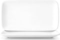 White Serving Platters Set of 2 – 14 Inch Rectangular Serving Platters, Large Porcelain Serving Platters for Party, Appetizers, Sushi, Steak & Dessert