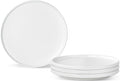 Ceramic Salad & Dessert Plates Set, 8 Inch, Modern White | Stoneware, by Shrynxal