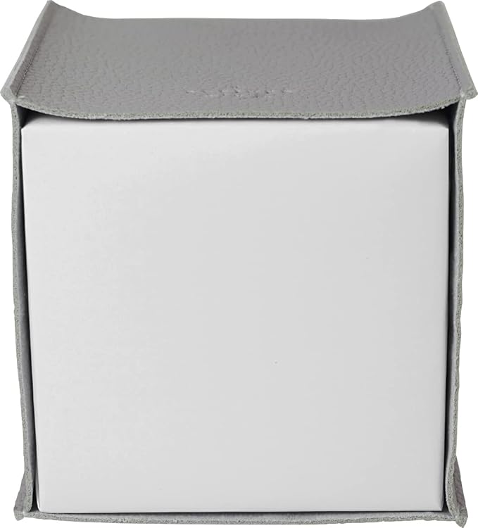Carrotez Tissue Box Cover, [Refined] Modern PU Leather Square Tissue Box Holder - Decorative Organizer for Bathroom Vanity Countertop, Night Stands, Office Desk & Car 5"X5"X5" - Pastel Grey