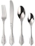 Vintage Silverware Flatware Set for 10, European Classic Style 40 Pieces Stainless Steel Tableware Cutlery Set,Fine Kitchen Utensils for Wedding Restaurant Hotel Christmas