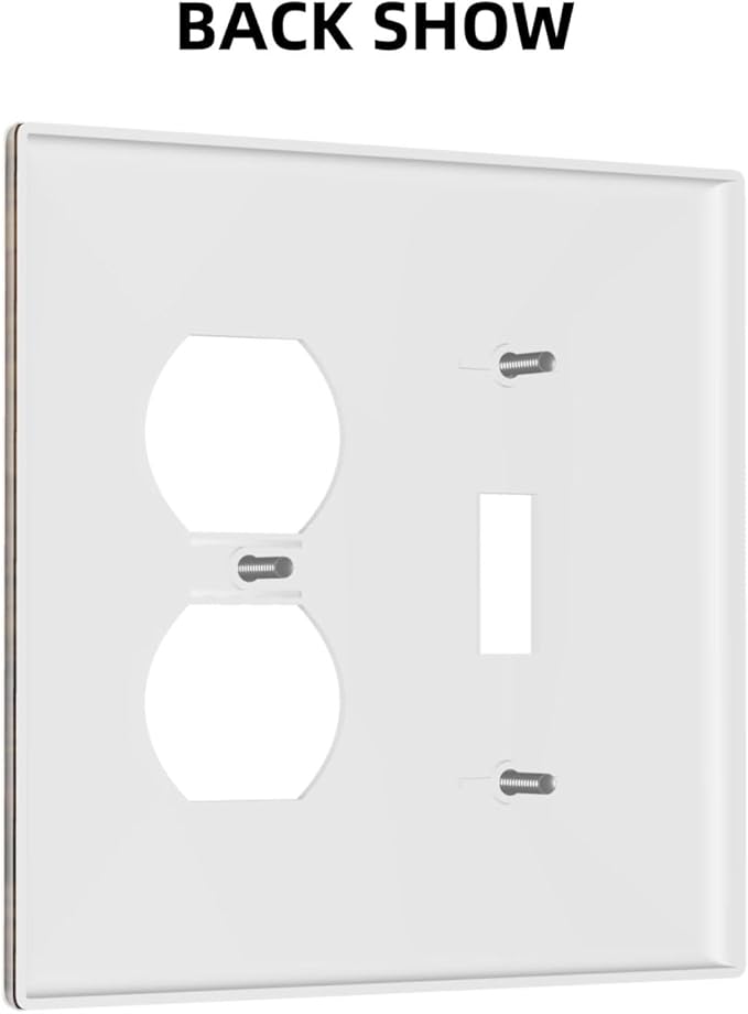 Light Switch Cover Plate Brown Rustic Wood Grain Vintage Wooden Texture 2 Gang Decorative Switch Plates 1 Toggle Duplex Combo Outlet Covers GFCI Wall Plates for Cabin Bedroom Decor