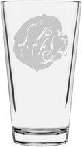 Newfoundland Custom Personalized Dog Themed Etched All Purpose 16oz Pint Glass