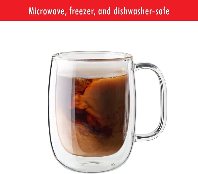 ZWILLING Sorrento Plus 8-pc Double-Wall Glass Coffee Mug Set - Image 4