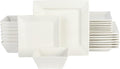 Gibson Home Zen Buffet Hard Square Porcelain Chip and Scratch Resistant by GibsonHomewares