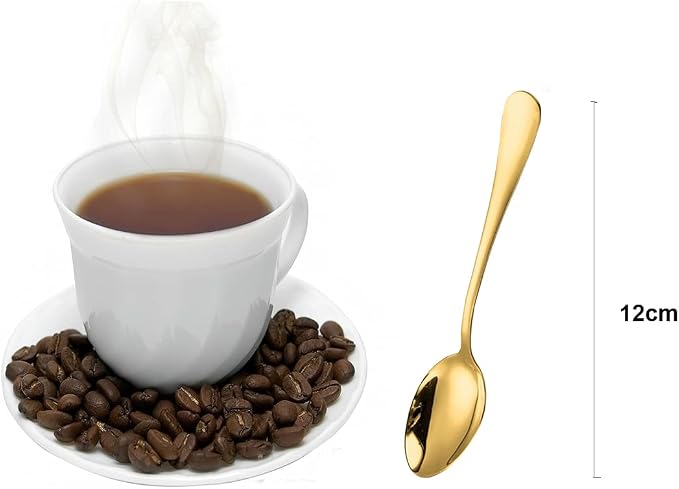 Demitasse Espresso Spoons, 4.7inch Stainless Steel Coffee Spoons - Image 2