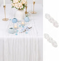 2 Pack White Cheesecloth Table Runner 17x108 Inch Boho Rustic Semi Sheer Gauze by Unknown