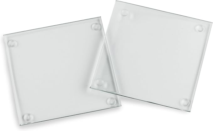 Kate Aspen Clear Glass Drink Coasters Set of 48 by KateAspen