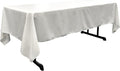 LA Linen Polyester Poplin Washable Rectangular Tablecloth, Stain and Wrinkle Resistant Table Cover 60x144, Fabric Table Cloth For Dinning, Kitchen, Party, Holiday 60 by 144-Inch, White