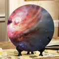 Decorative Ceramic Plates 10'' with Display Stand Fantasy Swirling Galaxy Perfect for Home and Office Wall Hanging DP-778593977