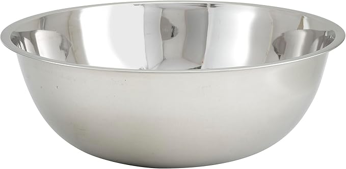 Winco Silver 30 qt Stainless Steel Mixing Bowl | Dishwasher safe, Heavy-duty by Fonteme